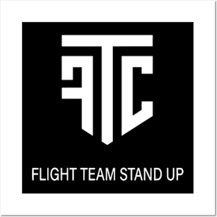 Flightreacts Merch Flight Team Stand Up Ftc Logo black Posters and Art